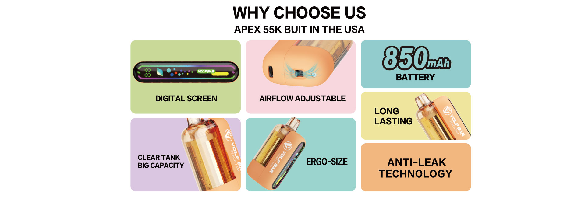 Airflow AdjustableScreen DisplayClear Tank.5